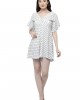 V neck bell sleeve mini dress
