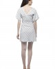 V neck bell sleeve mini dress