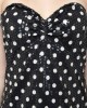 White Polka Dot Circle Bandeau Dress