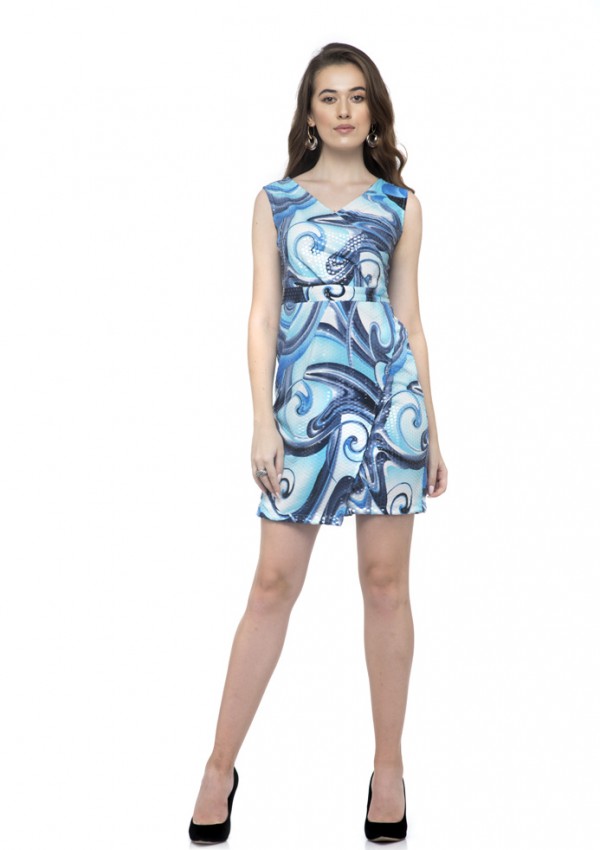 Sleeveless wrap dress