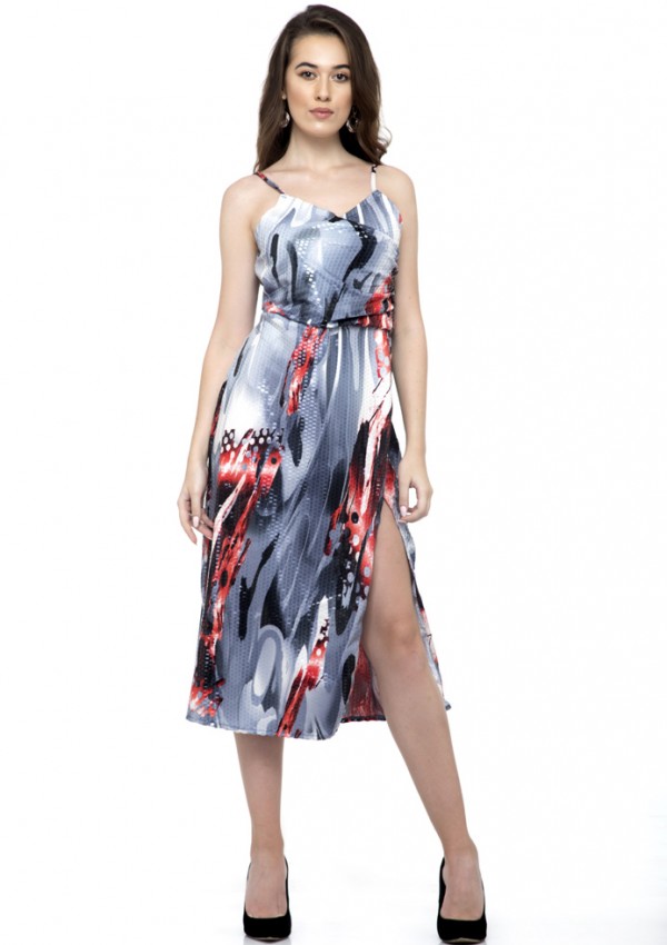 High slit dress party wear