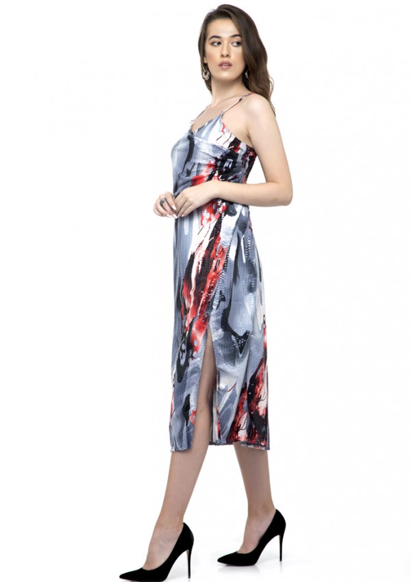 High slit dress party wear