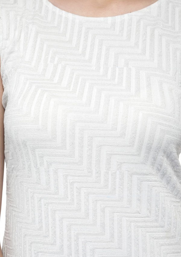 White plain tunic dress