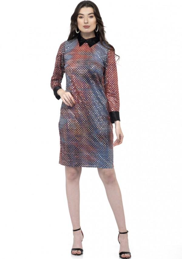 Party wear full sleeve vintage dress