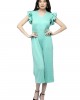 Half flare ruffle sleeve jumpsuit