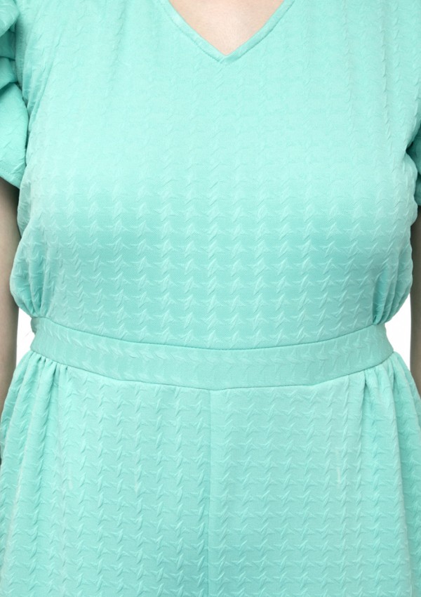 Half flare ruffle sleeve jumpsuit