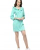 V flare neck full sleeve tunic dress