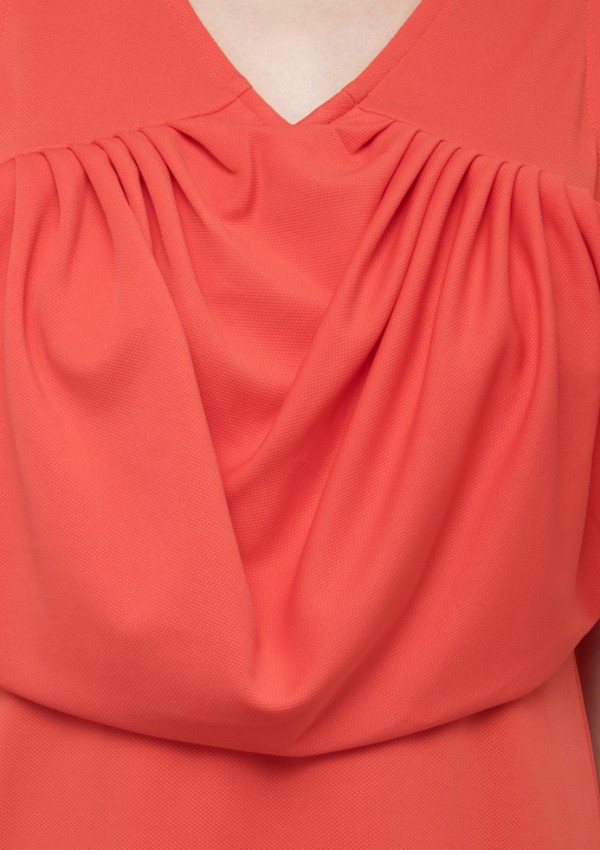 V neck Cowl Skater dress