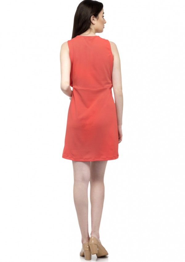 V neck Cowl Skater dress