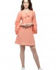 Tie neck full bell sleeve cami dress