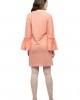 Tie neck full bell sleeve cami dress