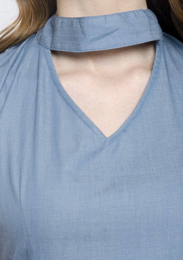 Sustainable Style Side Slit Choker Dress