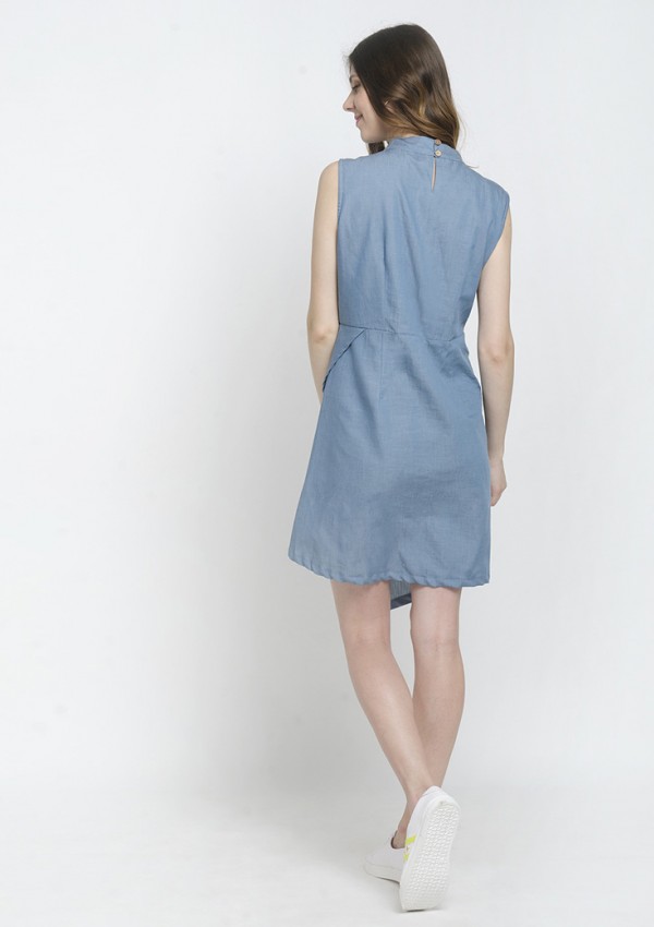 Sustainable Style Side Slit Choker Dress