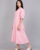 STRIPE BOXPLEAT SHIFT DRESS