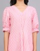 STRIPE BOXPLEAT SHIFT DRESS
