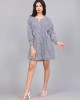 BUTTON DOWN GATHERED SHIFT DRESS