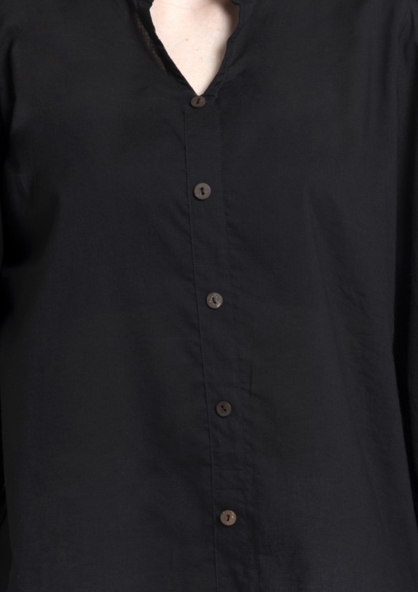 Stand Collar Button Down Shirt
