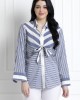 Striped Buttoned Down Shirt with a Waist Knot