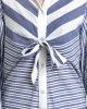Striped Buttoned Down Shirt with a Waist Knot