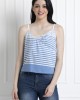 Spaghetti Style Striped Top in Organic Cotton