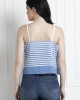 Spaghetti Style Striped Top in Organic Cotton