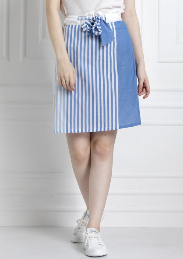 Paper Bag, A-Line Skirt with front Tie Up