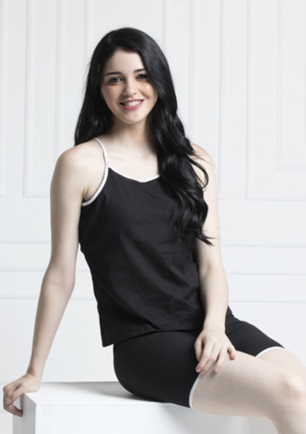 Spaghetti & Shorts In Organic Cotton. Perfect for That Super Comfortable Feel