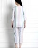 V-Neck, Striped Top With Pyjamas. For That Super Cool Feel
