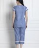 Check Top & Pyjamas With Lace Trim. Super Stylish Yet Relaxed