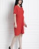 V-Neck , Elbow Sleeve Dress