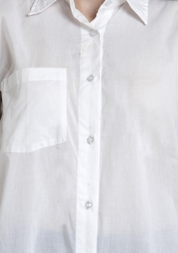 Collared Buttoned Down Shirt With Front Knot