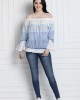 Off The Shoulder Top With Stripes. Made in Organic Cotton
