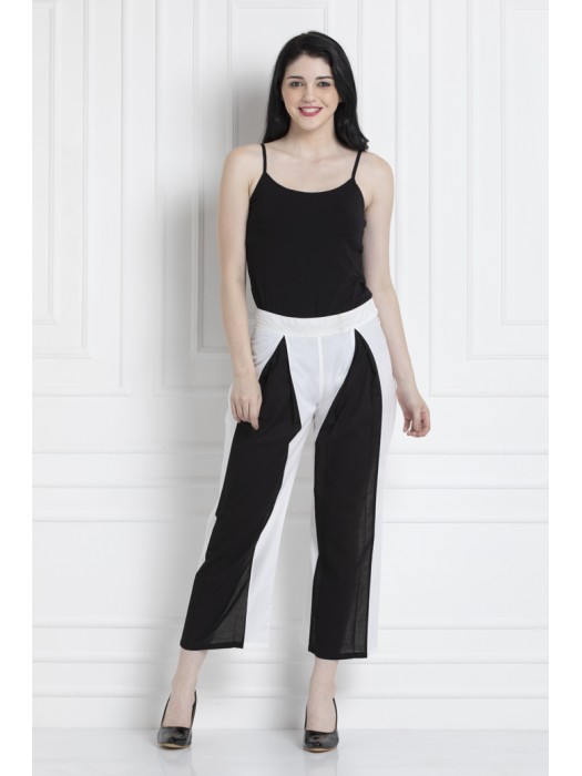 Monochrome Panel Pants. Quirky Yet Comfortable