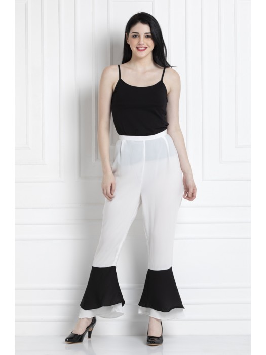 Pants With Bottom Down Flare