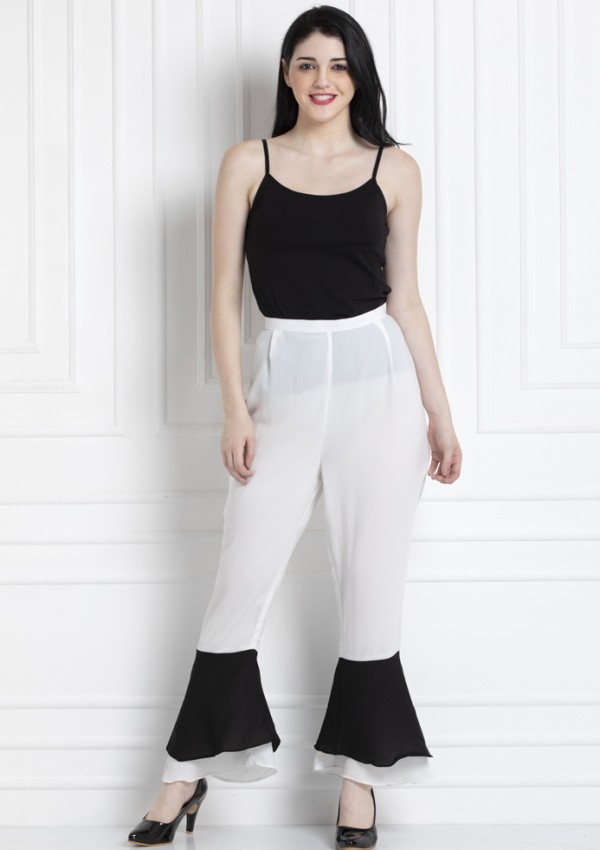 Pants With Bottom Down Flare