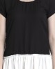 Monochrome, Ruffle Hem Dress. Casual Fun Style