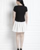 Monochrome, Ruffle Hem Dress. Casual Fun Style