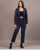 Denim blazer pant set