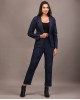 Denim blazer pant set