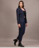 Denim blazer pant set