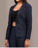 Denim blazer pant set