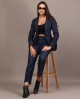 Denim blazer pant set