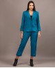 Teal cotswool blazer pant set