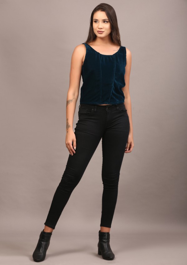 Velvet emeral green camisole