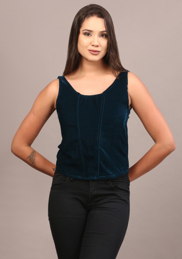 Velvet emeral green camisole