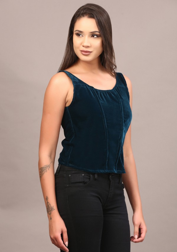 Velvet emeral green camisole