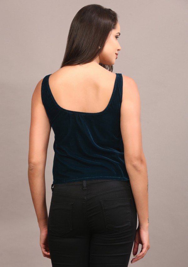 Velvet emeral green camisole