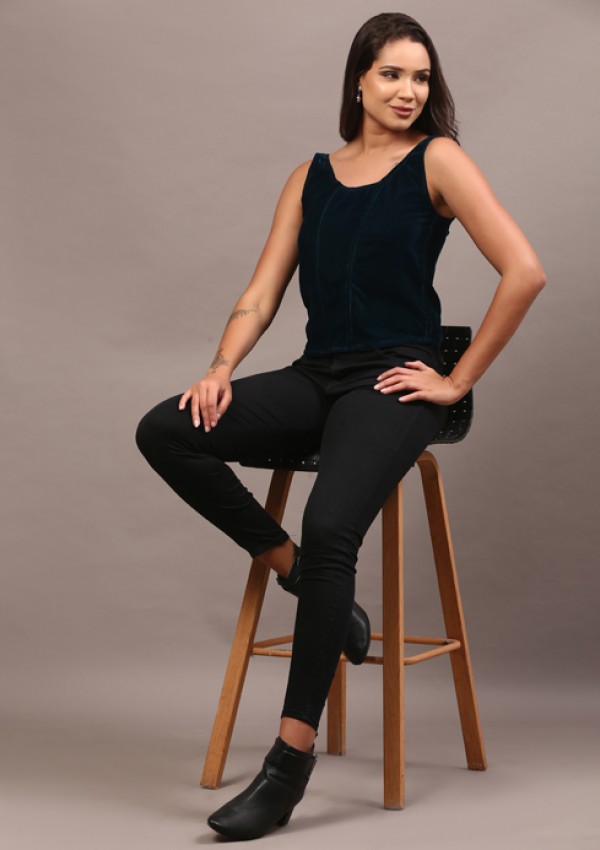 Velvet emeral green camisole