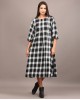 Black and white tartan full dress
