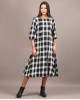Black and white tartan full dress